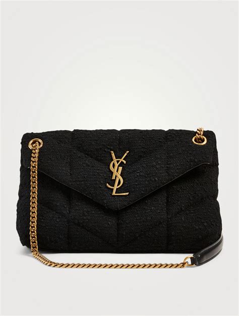 ysl tweed puffer bag|ysl puffer bag small.